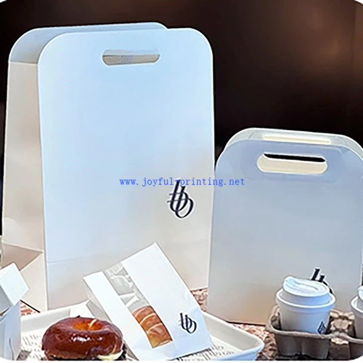 White Cardboard Bag Printing Logo Cosmetics Clothing Cowhide Tote Bag